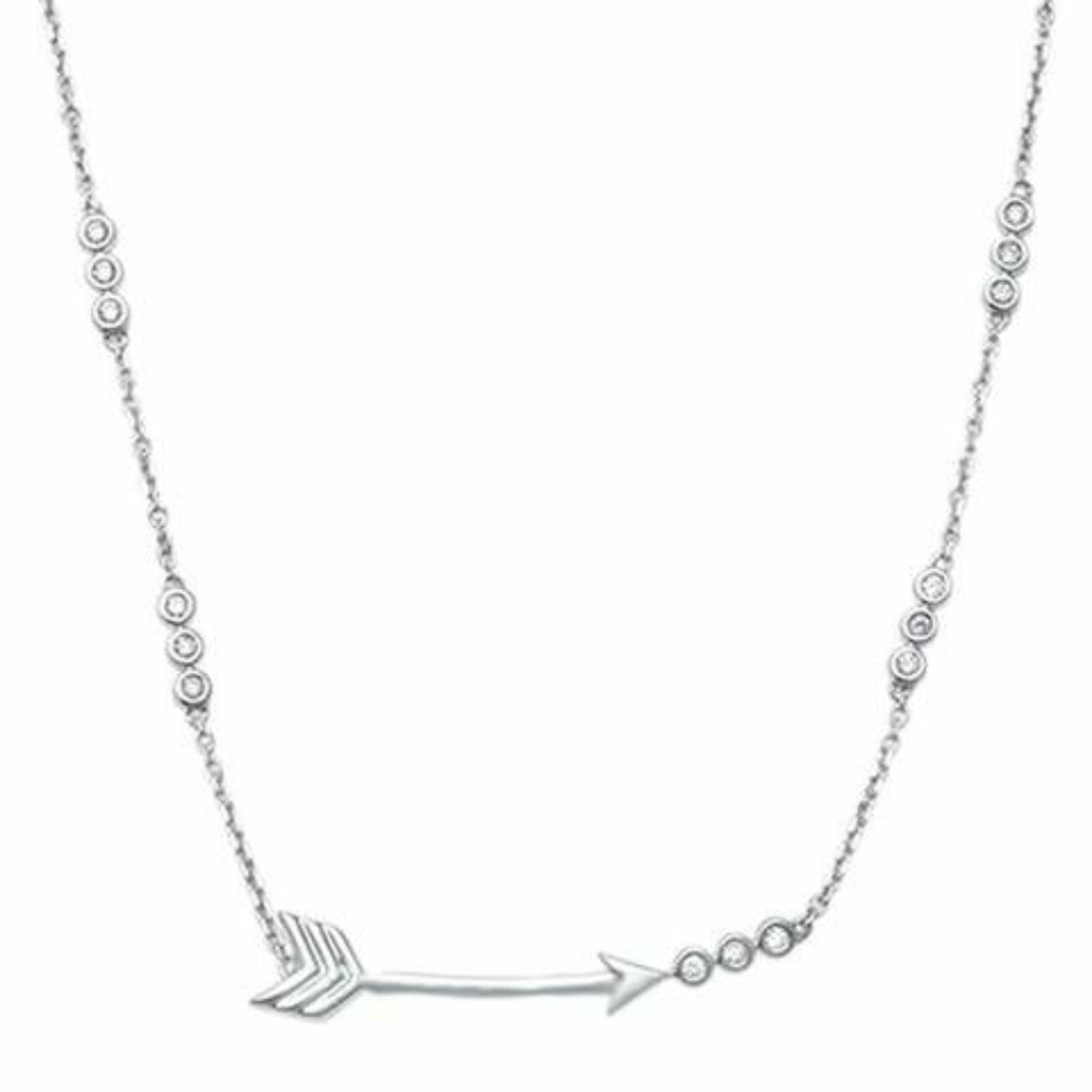 .15ct 14kt white gold diamond trendy cupid arrow